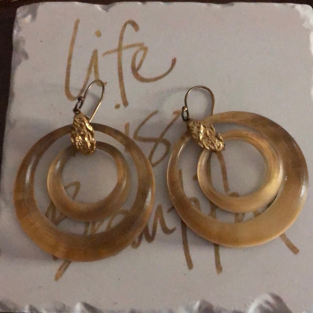 Alexis Bittar Gold Lucite Earrings